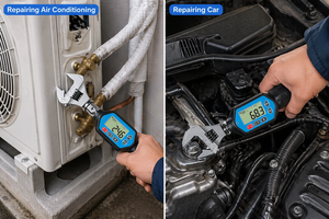 Professioneller digitaler 10N 9*12 Drehmomentschlüssel für Fahrrad/HVAC/Klimaanlage/Motorrad/Auto, Mini-Drehmomentschlüssel mit offenem Ende und LCD-Anzeige - Product Image 4