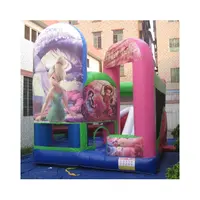 Diskon Besar Mainan Istana Lompat Lucu Gadis Merah Muda Happy Hop Bouncing Istana Mainan Lucu Melompat dengan Blower