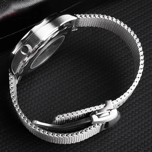 20mm Edelstahl-Armband aus gewebtem Netz mit Klapp schnalle für Uhren der Serie OM 300 600 mit gewebtem Stahl armband - Product Image 3