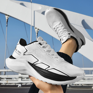 Sneakers for Men Breathable Lace-Up EVA Non-Slip Rubber Lightweight <b>Height</b> <b>Increasing</b> Mesh Lining Running <b>Shoes</b> - Product Image 3