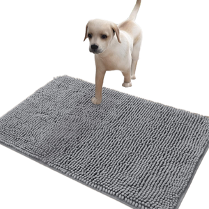 Tapis de cuisine et de salle de bain moderne, simple, en tissu chenille épais et ultra-doux, fabriqué à la machine, lavable, antidérapant et absorbant, pour usage domestique. - Product Image 1