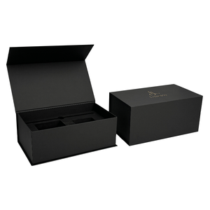 Boîte cadeau magnétique en carton noir de luxe sur mesure avec <span class=keywords><strong>insert</strong></span> en mousse, prix d'usine - Product Image 4