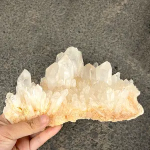 Toplu toptan doğal ham kaya taş temizle kuvars kümeleri şifa büyük kristal kümeleri