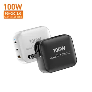 Vina Fast GaN Carregador PD 65W 100W 3 portas USB-C Carregador de parede rápido adaptador de energia para o celular