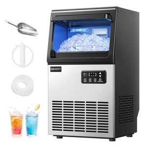 Máquina de Hielo en Cubitos Comercial EUHOMY, 80lbs/24H, Acero Inoxidable, Bajo Mostrador, con Filtro de Agua - Product Image 1