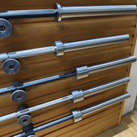 Barre OB de gymnastique professionnelle UNIQ en gros en acier inoxydable courbe droite 2200mm 20kg haltère droite en acier inoxydable