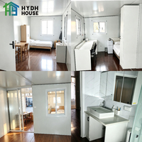 HYDH Casa Contenedor Móvil Plegable de 20 Pies con Diseño Rústico, Panel Sándwich Transpirable, Garantía de 1 Año, Portátil