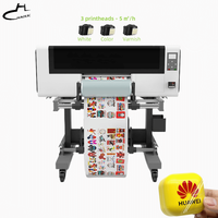 Haolic top uv dtf imprimante rouleau plastifieuse tout-en-1 a3 étui mobile machine d'impression autocollants imprimante 3 têtes TX800 rouleau à rouleau