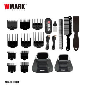 Kit de Barbier WMARK NG-8613KIT <span class=keywords><strong>Tondeuse</strong></span> à Cheveux Rechargeable avec Batterie Écologique pour <span class=keywords><strong>Homme</strong></span> <span class=keywords><strong>Tondeuse</strong></span> de Précision Noir Haute Vitesse pour Salon - Product Image 6