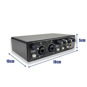 Kartu Suara Studio Profesional 2 Saluran USB Profesional untuk Rekaman Audio 24 Bit 192Khz, Antarmuka Audio untuk Siaran Langsung - Product Image 2