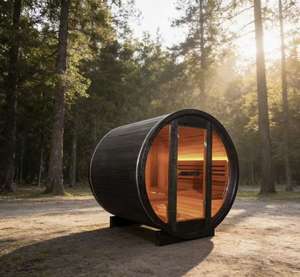 Sauna en bois massif résistant aux taches, sauna extérieur, spa extérieur pour 6 personnes, sauna de qualité supérieure avec poêle électrique interne - Product Image 3