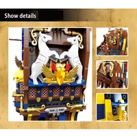 Mork 031011 Bateau d'aventure bleu MOC 3265 pièces Voilier Jouets éducatifs Modèle DIY pour Enfants Ensembles de blocs de construction