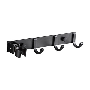 Crochet de salle de bain de <span class=keywords><strong>cuisine</strong></span> avec porte-<span class=keywords><strong>balai</strong></span> et vadrouille Porte-outils muraux pour placard/balcon Crochet à serviettes - Product Image 1