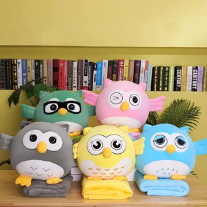 Couverture d'oreiller en peluche hibou de confort pour bébé 2 en 1 avec couverture - Product Image 3