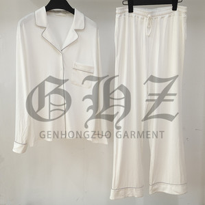 Custom Color Logo <strong>Pajamas</strong> <strong>Modal</strong> Viscose Bamboo Pyjamas Women's Long Sleeve Sleepwear Loungewear Pjs Lounge Nightwear <strong>Pajama</strong> Set - Product Image 2