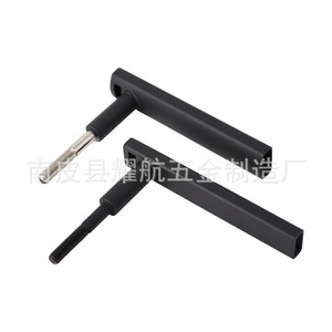 Manija para Puerta de Chimenea de Metal Yaohang, Acero Inoxidable Negro Mate, Estilo Moderno y Simple, Instalación Independiente, Parte 001 - Product Image 4