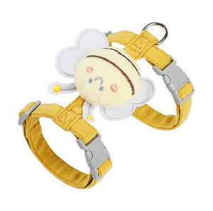 Laisse de chat réglable à la mode Offre Spéciale avec sangle de poitrine anti-rupture en polyester doux petite laisse d'abeille pour animaux de compagnie pour la marche en plein air - Product Image 1