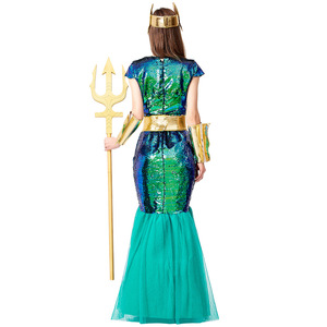 Disfraz de Neptuno de Poliéster para Adultos Unisex, Tallas M-XL, Disfraz de Halloween, Antigua <span class=keywords><strong>Roma</strong></span>, Faraón Griego, Uniforme para Juego de Rol, Navidad - Product Image 6