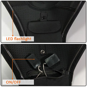 Rompi Lampu LED Keselamatan Anti Air Berbahan Neoprene, Dapat Diisi Ulang dengan USB, Reflektif untuk Jogging, Bersepeda, Berlari di Malam Hari, Dilengkapi Tempat Ponsel - Product Image 4