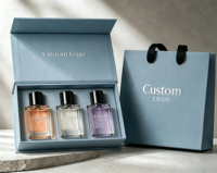 Boîte cadeau de parfum de luxe, flacons, boîte rigide magnétique, boîte en papier, doublure en EVA, logo personnalisé, emballage de bougie, sac de shopping