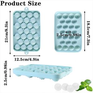 Easy Release Flexible Sustainable Ice Mold Silicone Ice Sphere Tray with Removable Lids Reusable 25 Stackable Ice Ball Maker <b>Box</b> - Product Image 2