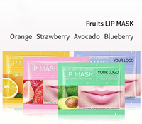 Masker Bibir Tidur Kolagen Kristal Pink Gel Pelembap Blueberry Gaya Korea Grosir