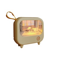 Nouvelle lampe de chevet créative en plastique pour TV, mini lampe de table LED rechargeable par USB, lampe d'ambiance pour l'apprentissage