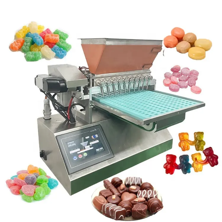 Schreibtisch Gummy Candy Making Machine für kleine Mini Soft Jelly Bear Mold Halbautomat isch 30 kg pro Stunde