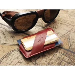 Slim <b>wallets</b> Italian leather custom merchandising - Product Image 1