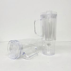 Pre-Drilled 40Oz Double Walled Acrylic Bpa Free Reusable <b>Snow</b> <b>Globe</b> Plastic Tumbler With Hole and Plug - Product Image 3