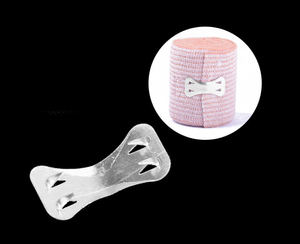 Vendaje de crepé con clip de metal producido en fábrica, vendaje de crepé elástico con clip de vendaje elástico ortopédico - Product Image 5
