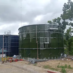 Steel Cylindrical Tanks Circular Water Tanks Glass Fused To Steel Tank