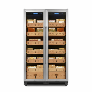 Humidor à cigares NE-171-8 de haute qualité avec contrôle précis de l'humidité, double zone, 508 l, portes en verre double, armoire à cigares, réfrigérateur à cigares - Product Image 2