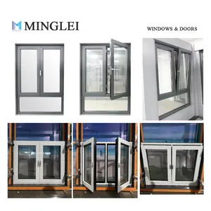 Minglei German Standard Aluminum Tilt And Turn Passive Window Triple Pane Windows