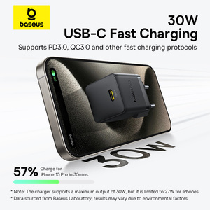 <span class=keywords><strong>Chargeur</strong></span> rapide <span class=keywords><strong>Baseus</strong></span> Palm 1C 30W EU Cluster pour <span class=keywords><strong>iPhone</strong></span>, téléphone Android, tablette, <span class=keywords><strong>chargeur</strong></span> rapide PD - Product Image 3