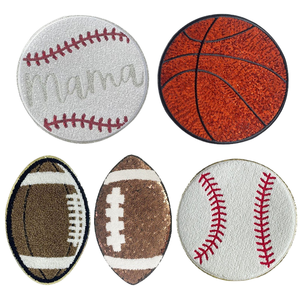 Patchs thermocollants personnalisés en chenille PVC à sequins Gillian Wholesale pour vêtements de sport, baseball et softball, motif <span class=keywords><strong>Big</strong></span> <span class=keywords><strong>Mama</strong></span>, pour la décoration - Product Image 1