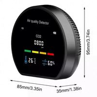 Moniteur de qualité de l'air, PM2.5/HCHO/TVOC/Température/Humidité, moniteur de qualité de l'air portable pour la maison/le bureau/capteur de compteur de voiture