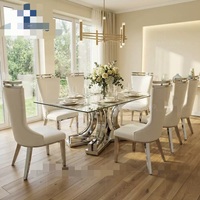 Meubles de salle à manger de style simple et luxueux, table en bois, ensemble de meubles de salle à manger, table et 6 chaises