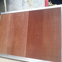Filtre en papier kraft pour poulaillers, fermes avicoles et serres, coussin de refroidissement évaporatif à cellules en nid d'abeille 7090