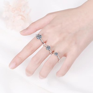 Bague en diamant de laboratoire 18k 0,5 carat, diamant rond, quatre griffes, bijoux de luxe, classique, simplicité, tendance - Product Image 2