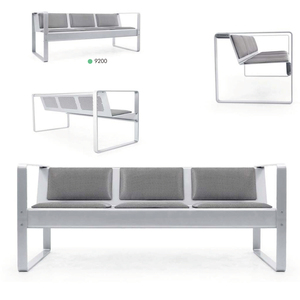 Banc d'attente triple 3 places avec accoudoirs pour réception, gare et aéroport - Product Image 4