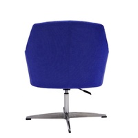Table basse et chaise pivotantes en tissu bleu, design moderne 4 étoiles, pour intérieur
