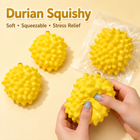 Balle à presser artisanale en forme de durian, jouet anti-stress croustillant, jouet souple à rebond lent et modelable pour soulager le stress