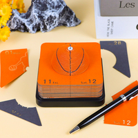 Basketball 2027 Memoblätter Mehrschichtiges Papier 3D-Ballmodell Versteckte Skulptur Schreibtischunterlage Mini-Panorama-Lesezeichen Kalender Notizseiten