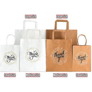 Bolsas de Regalo de Papel Kraft Marrón con Asas, 100% Reciclables, para Compras, Bodas y Detalles, Precio al por Mayor - Product Image 3