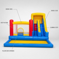 Châteaux gonflables d'extérieur personnalisés de haute qualité, trampolines, toboggans pour enfants, piscines à balles, matériau PVC, certifiés CE, installation facile
