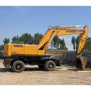 Excavadora de ruedas Hyundai fabricada en Corea del Sur, excavadora Hyundai 210w-7 210, excavadora de ruedas Hyundai 210 usada 210-7 en Shanghai, China - Product Image 1
