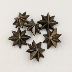 Nickel-Miễn Phí Shank Nút Áo Sơ Mi Người Đàn Ông Phù Hợp Với Áo Khoác Kim Loại Hợp Kim Hình Dạng Ngôi Sao Quần Áo Nút - Product Image 1