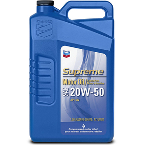 น้ำมันเครื่องเชฟรอน ซูเปอร์ SAE 20W-50 สำหรับยานยนต์ ป้องกันการสึกหรอ 5 ควอร์ต 4.73 ลิตร สหรัฐอเมริกา 3 ขวด/1.41 แกลลอน - Product Image 1