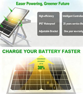Panneau solaire monocristallin bifacial Alecter APH-P79 50W 18V avec chargeur, efficacité 23%, étanche, contrôleur réglable 8A, ISO/TUV - Product Image 3